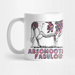 Absomootely fabulous cow floral pink Mug